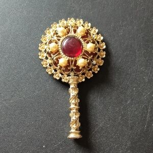 Vintage Sam Fink Hand Mirror